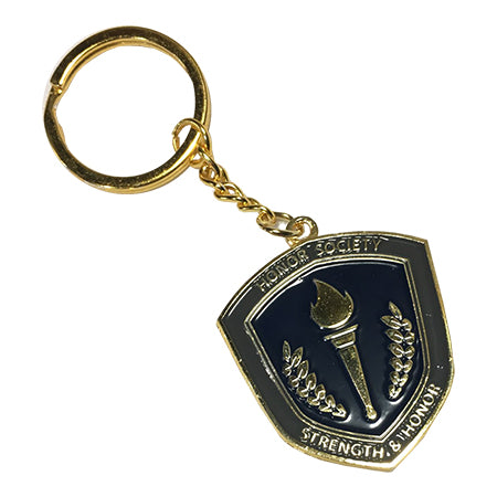 Gold-Plated Honor Badge Keychain