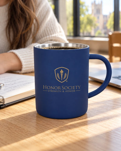 Honor Society® Coffee Mug — 15 oz. Soft-Touch Stainless Steel
